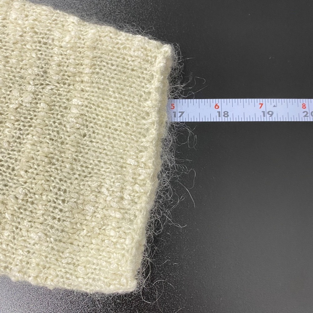 Eileen Fisher Sweater Womens 3X Cream Mohair Blend Open Knit Crewneck Pullover - Picture 9 of 11